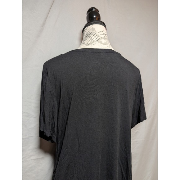 Old‎ Navy Women's Luxe Black Scoop Neck Draped T-Shirt Size Large - Picture 4 of 6